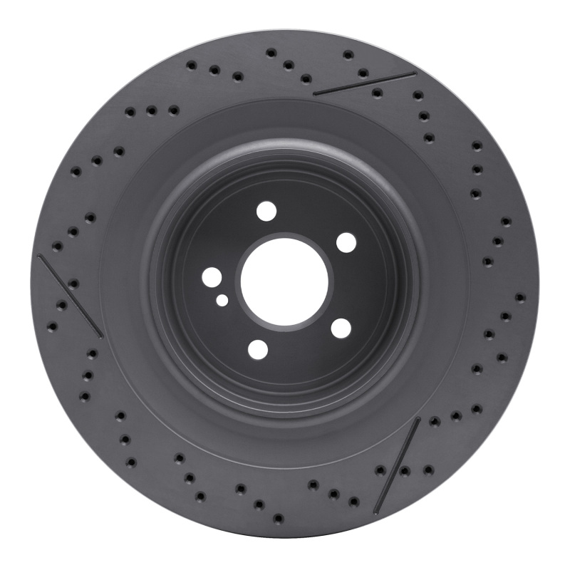 Mercedes-Benz CLS63 AMG Brake Rotor (1) - Rear - R1 Concepts - Drilled & Slotted GeoSPEC Coated - `10-`18